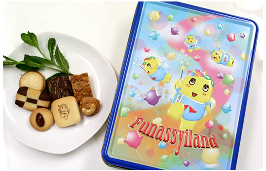 ふなっしーランド アソート缶クッキー